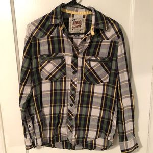 Green plaid Button up